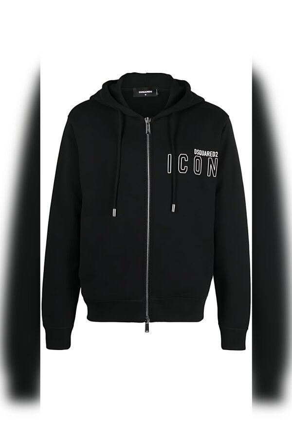 Dsquared2 Logo Print Kapuzenjacke Schwarz Herren