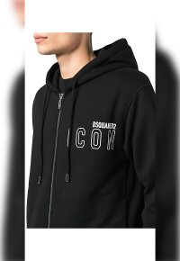 Dsquared2 Logo Print Kapuzenjacke Schwarz Herren