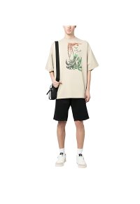 Palm Angels Palm Print T-Shirt Weiß Herren