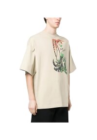 Palm Angels Palm Print T-Shirt Weiß Herren