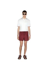 Gucci Badehose GG Logo Print Rot Herren