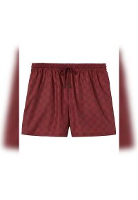 Gucci Badehose GG Logo Print Rot Herren