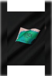 Fendi Logo T-Shirt Schwarz Herren