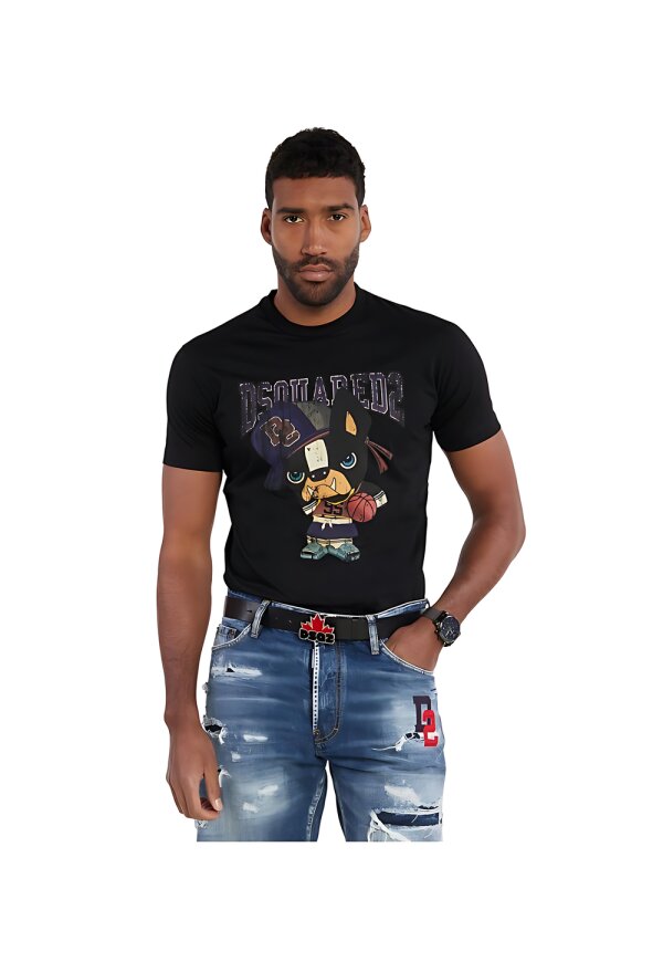 Dsquared2 Ciros Game Time T-Shirt Schwarz Herren