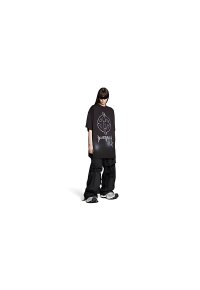 Balenciaga Metal Stencil Oversized T Shirt Schwarz Unisex