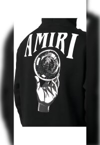 AMIRI Hoodie mit Logo Print Weiß Herren