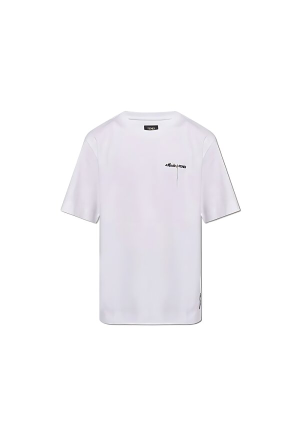 Fendi Baumwoll T-Shirt Schwarz Herren