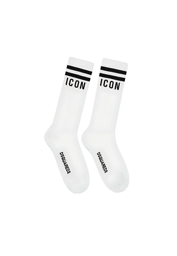 Dsquared2 ICON Socken Weiß Größe 38 - 45