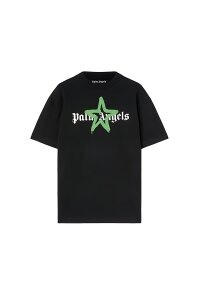 Palm Angels Sternmotiv Logo T-Shirt Schwarz Herren