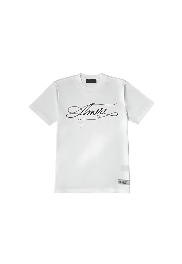 AMIRI Logo Print Stitch T-Shirt Schwarz Herren