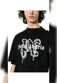 Palm Angels Los Angeles Monogram Print T-Shirt Schwarz Herren