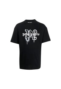Palm Angels Los Angeles Monogram Print T-Shirt Schwarz...