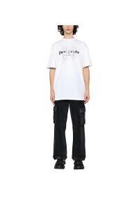 Palm Angels Los Angeles Monogram Print T-Shirt Weiß...