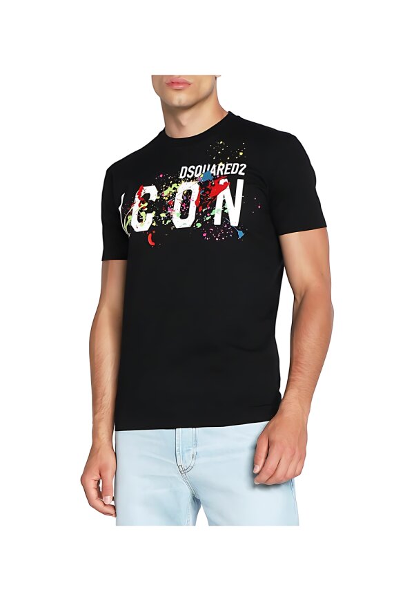 Dsquared2 Icon Splash Cool T-Shirt Schwarz Herren