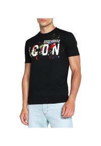 Dsquared2 Icon Splash Cool T-Shirt Schwarz Herren