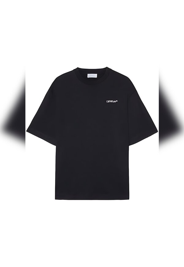 Off-White T-Shirt mit Tattoo Arrow-Stickerei Schwarz Herren