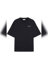Off-White T-Shirt mit Tattoo Arrow-Stickerei Schwarz Herren