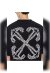 Off-White T-Shirt mit Tattoo Arrow-Stickerei Schwarz Herren