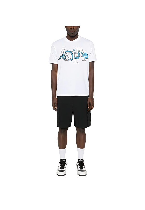 AMIRI T-Shirt mit Drachen-Print Weiß Herren