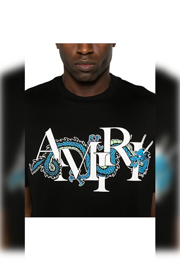 AMIRI T-Shirt mit Drachen-Print Schwarz Herren