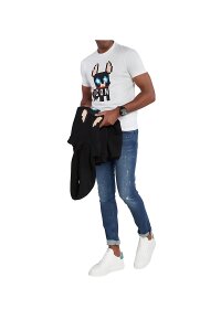 Dsquared2 Ciro Pixel Cotton T-Shirt Weiß Herren