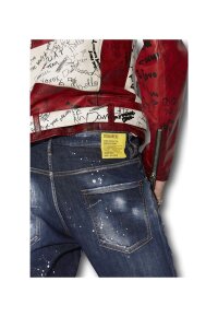 Dsquared2 Dark Ripped Bleach Jeans