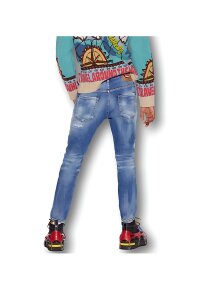 Dsquared2 Light Sandy Slash Wash Skatereans Blau Herren