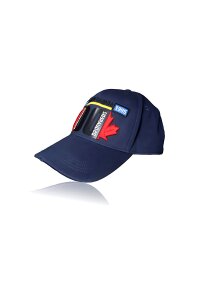 Dsquared2 Baseball Cap Born In Canada Stickerei Blau Unisex