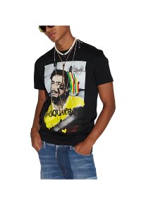 Dsquared2 Bob Marley T-Shirt Schwarz Herren