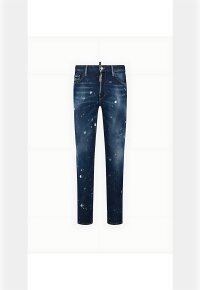 Dsquared2 Dark Moldy Wash Cool Guy Jeans Designer Denim Blau