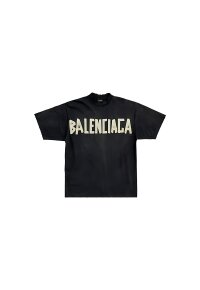 Balenciaga Tape Optik T-Shirt Schwarz Unisex
