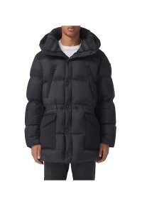 Burberry Daunenmantel mit Logo-Applikation Schwarz Herren