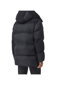 Burberry Daunenmantel mit Logo-Applikation Schwarz Herren