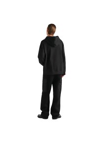 Prada Kapuzenpullover aus Baumwollfleece Schwarz Herren