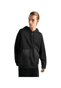 Prada Kapuzenpullover aus Baumwollfleece Schwarz Herren