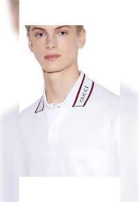 Gucci Polo T-Shirt aus Baumwolle Weiß Herren