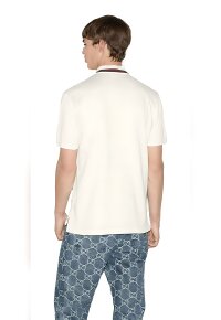 Gucci Logoprint Poloshirt  Weiß Herren