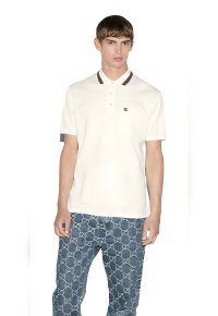 Gucci Logoprint Poloshirt  Weiß Herren