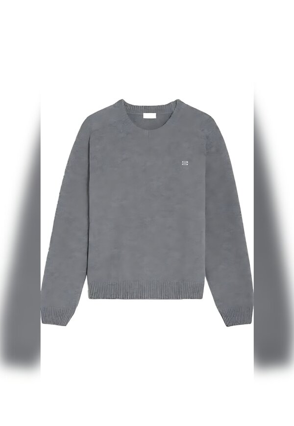 Celine Triomphe Pullover aus Kaschmirwolle Grau Damen