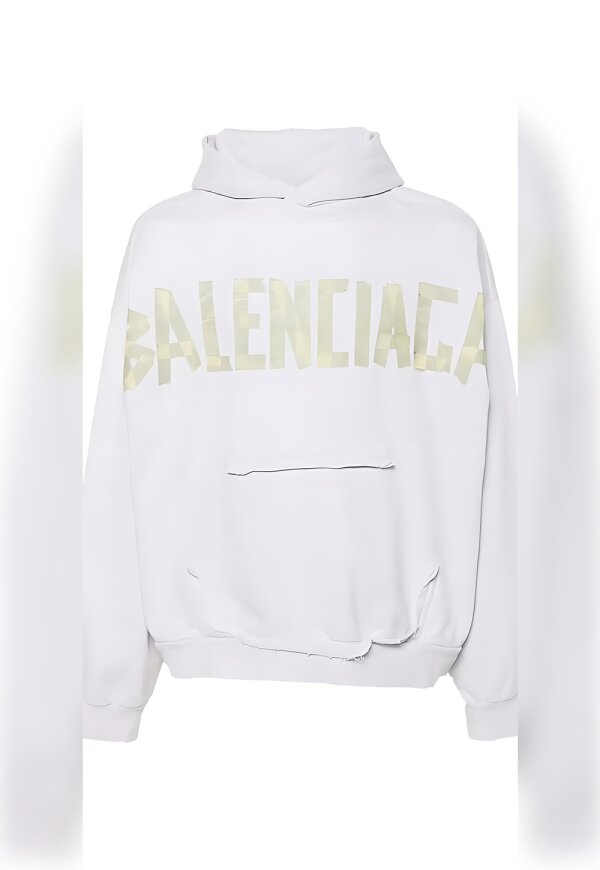 BALENCIAGA Tape Type Pullover Weiß Herren