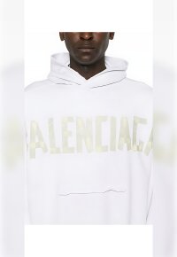 BALENCIAGA Tape Type Pullover Weiß Herren
