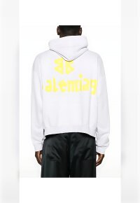 BALENCIAGA Tape Type Pullover Weiß Herren
