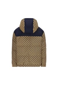 Gucci Logo Print Jacke Herren beige blau 715535Z8A52