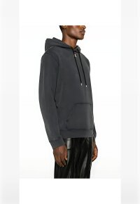 Courrèges  bestickter Pullover mit Stone-Wash-Effekt Herren Schwarz