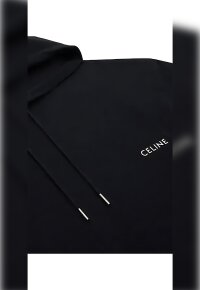 Celine Locker geschnittener Hoodie aus Baumwoll-Molton...