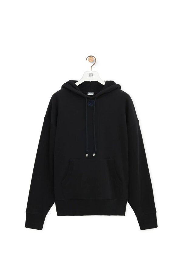 LOEWE Kapuzenpullover aus Baumwolle Schwarz Herren