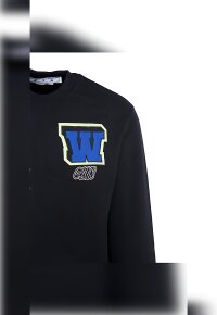 Off White Hoodie mit Druckgrafik in schwarz