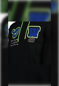 Off White Hoodie in schwarz mit Kapuze und Druckgrafik