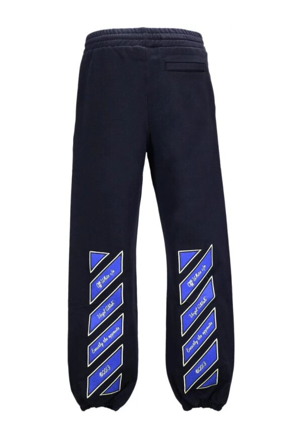 Off White Jogginghose in schwarz mit blauem Linienmuster