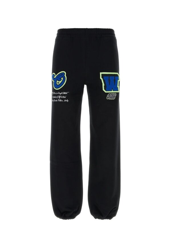 Off White Jogginghose in schwarz mit blauem Linienmuster